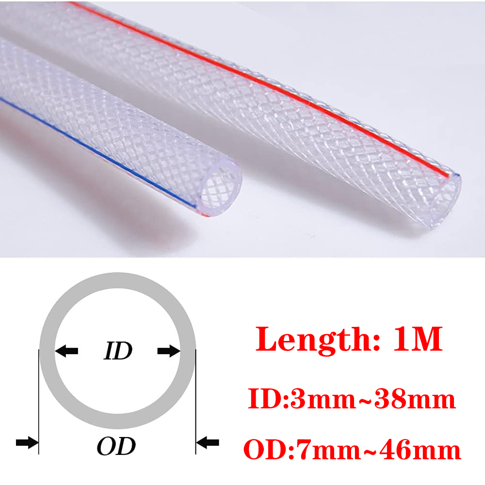 1M Braided Clear Flexible PVC  - огляд і ціна Flexible Hose Braided