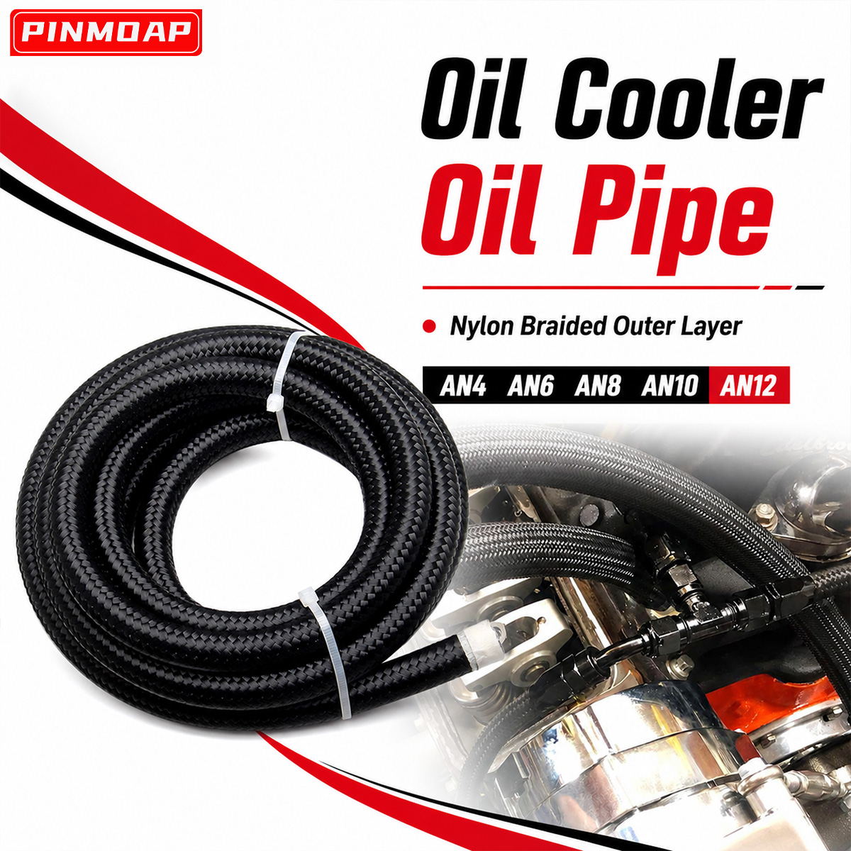 PINMOAP AN4 AN6 AN8 AN10 AN12  - огляд і ціна Flexible Hose Braided