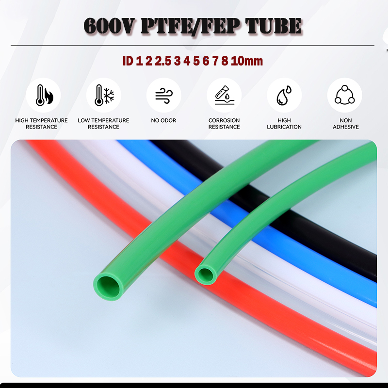 600V PTFE/FEP Tube ID 1 2 2.5  - огляд і ціна Ptfe Tape Thread